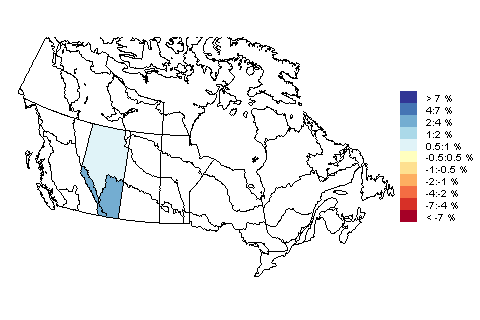 Carte qui présente les zones géographiques couvertes par l'analyse de l'espèce : Hirondelle bicolore