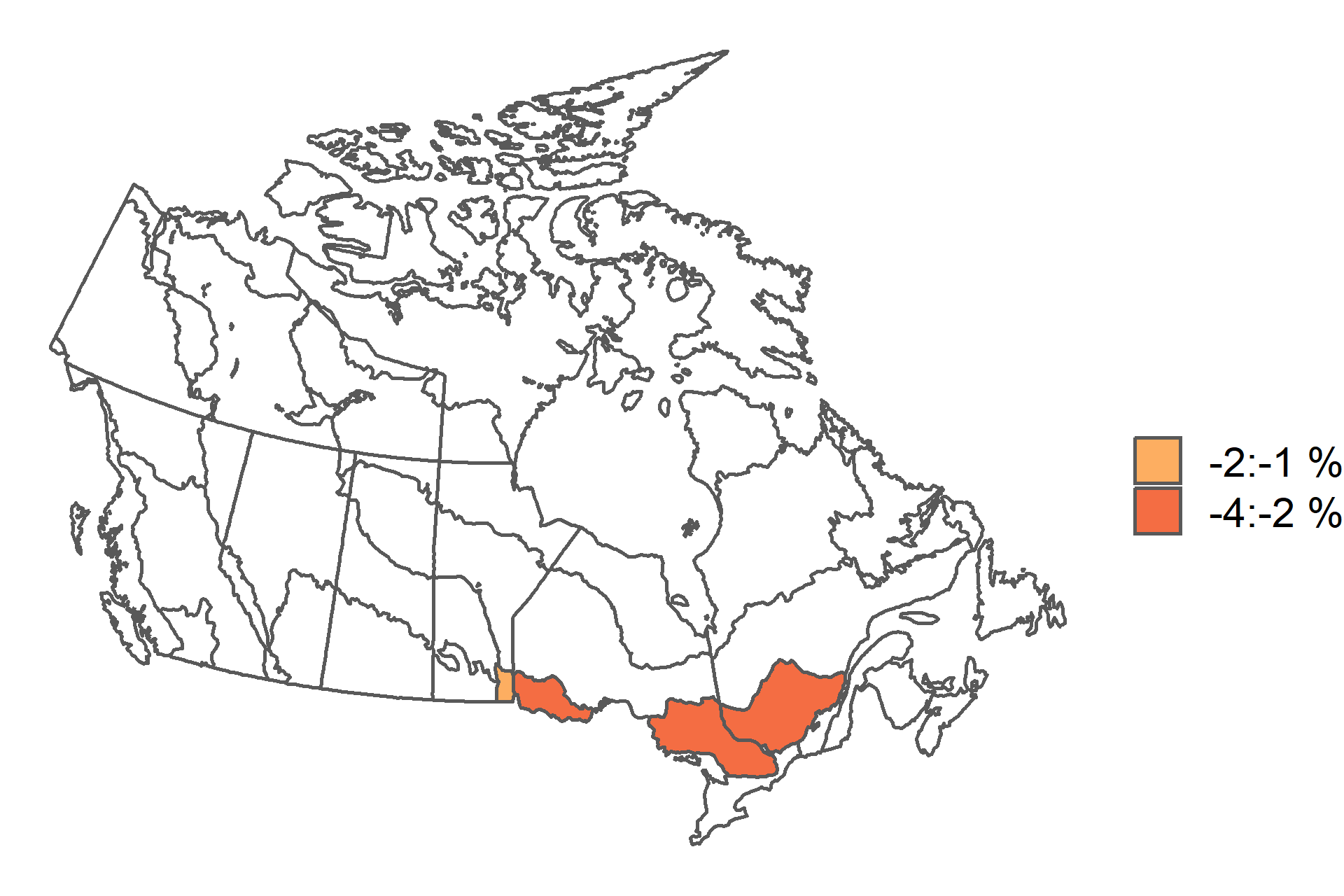 Carte qui présente les zones géographiques couvertes par l'analyse de l'espèce : Hirondelle bicolore