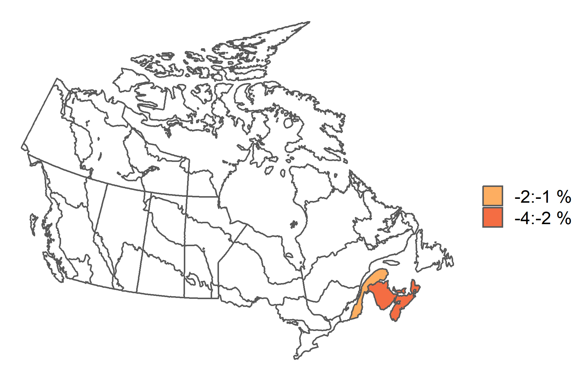 Carte qui présente les zones géographiques couvertes par l'analyse de l'espèce : Hirondelle bicolore